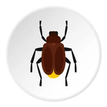 Harvest bug icon circle Stock Illustration