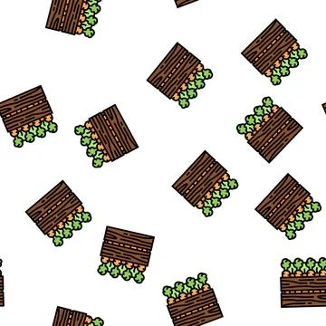 Harvest carrot vector seamless pattern Stock Illustration