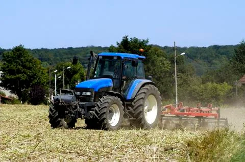 The harvest of colza Stock Photos