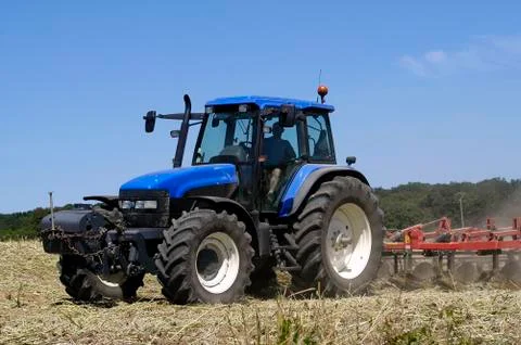 The harvest of colza Stock Photos