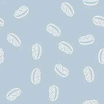 Harvest cucumber line seamless pattern Stock Illustration
