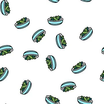 Harvest cucumber vector seamless pattern Stock Illustration