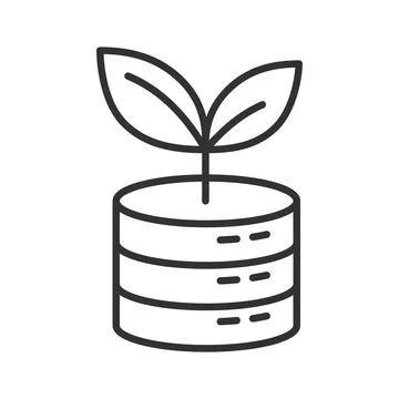 Harvest data, icon in line design. harvest data, crop yield data, agricultural Stock Illustration