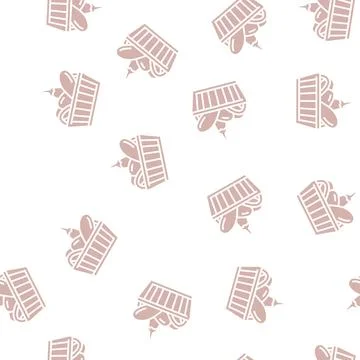 Harvest eggplant glyph seamless pattern Stock Illustration
