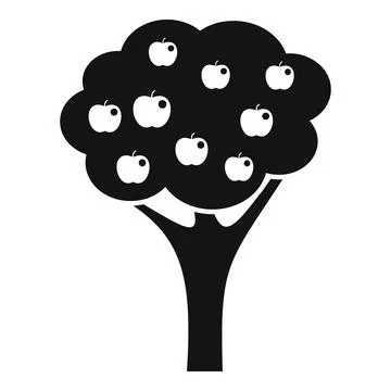 Harvest fruit tree icon simple vector. Garden plant Stock Illustration