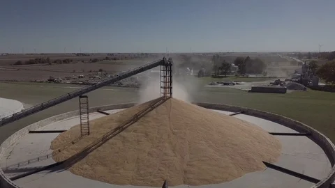 Harvest In Iowa Stock Footage 103225868