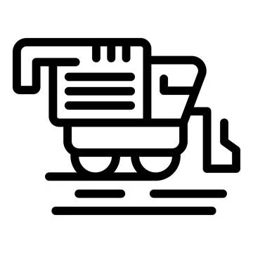 Harvest machine icon outline vector. Combine agriculture Stock Illustration