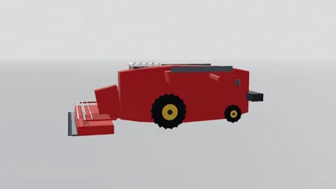 Harvester agriculture 3d loop white background 3D animation seamless loop Vídeos de archivo 341848542