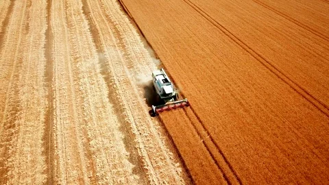Harvester collects Stock Footage 111473475