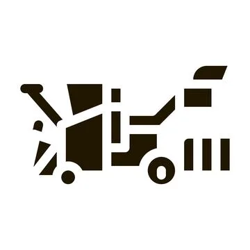 Harvester Machine Icon Vector Glyph Illustration Stock Illustration