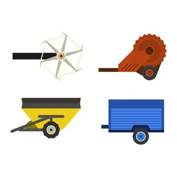 Harvester machine vector technic Stock Illustration