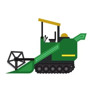 Harvester machine vector technic Stock Illustration