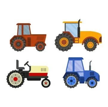 Harvester machine vector technic Stock Illustration