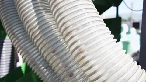 Harvester separator machine separate the hazelnuts crop from stones and rocks Stock Footage 260705705