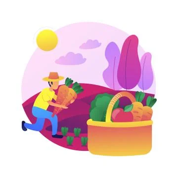 Harvesting abstract concept vector illustration. Stock Illustration