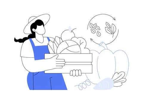 Harvesting abstract concept vector illustration. イラスト素材