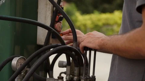 Harvesting and processing of grapes Stock Footage 112194029