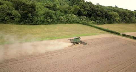Harvesting field of crops Stock Footage 88925598