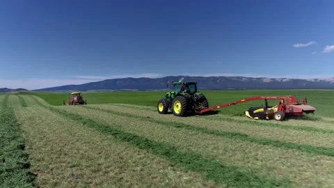 Harvesting a field Stock Footage 194164752