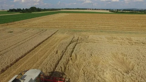 Harvesting the Fields Stock Footage 77760335