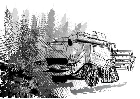 Harvesting Illustrazione stock