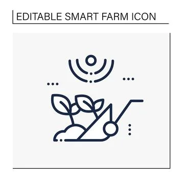 Harvesting line icon Stock Illustration