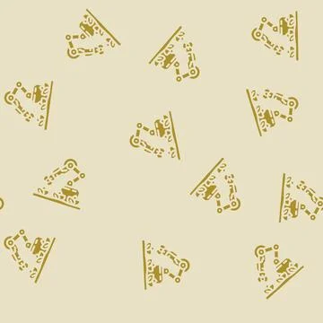 Harvesting robot glyph vector seamless pattern Stock Illustration