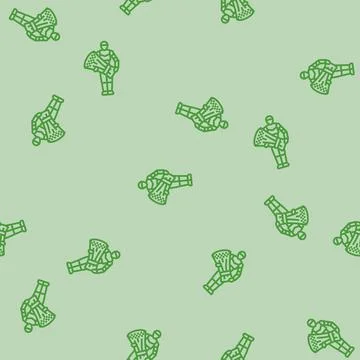 Harvesting robot line seamless pattern イラスト素材
