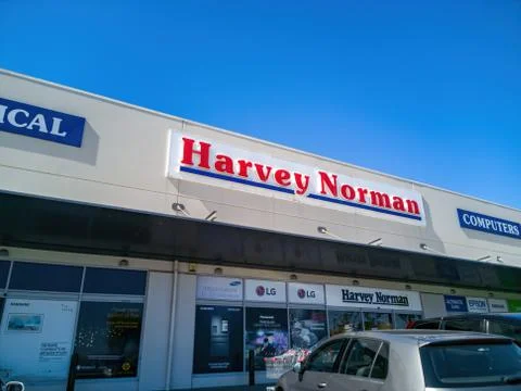Harvey Norman electronics store at Botany Town Centre Stock Photos