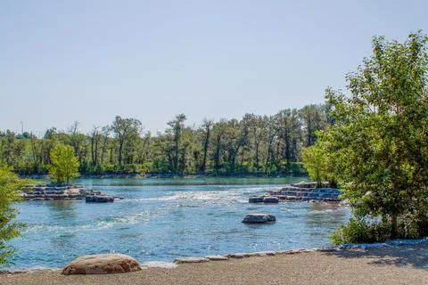 Harvie Passage Rapids Exit Stock Photos