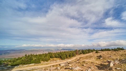 Harz mountain range Brocken. Panoramic view. Time lapse. Stock-Footage 119288807