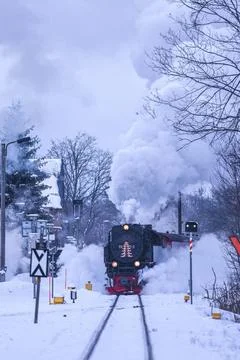  Harzer Schmalspurbahn Blick am 3. Dezember 2023 in den winterlich verschn... Stock Photos
