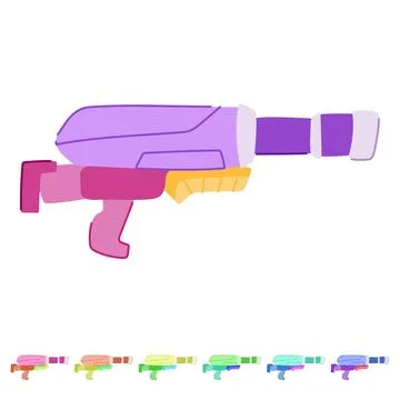 Hasbro nerf gun toy vector cartoon graphic Stock Illustration