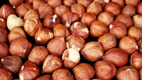 Haselnuss Hazelnut seamless looping background closeup video Stock Footage 101351390
