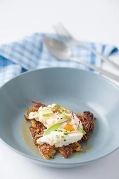 Hash brown with cheese Stock Photos