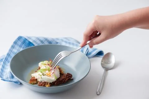 Hash brown with cheese Stock Photos