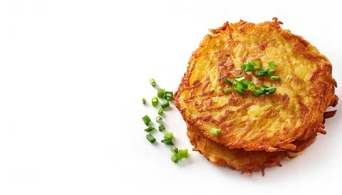 Hash browns, hashed browns or hashbrowns, are a popular American breakfast .. Stock Photos