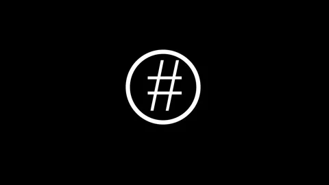 Hash icon animated video Stock Footage 294938206