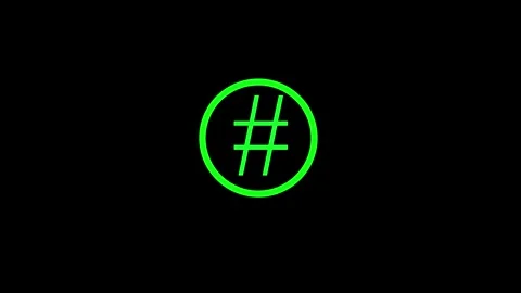 Hash icon animated video Stock Footage 294938207