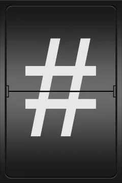 Hash key on a mechanical leter indicator Stock Illustration