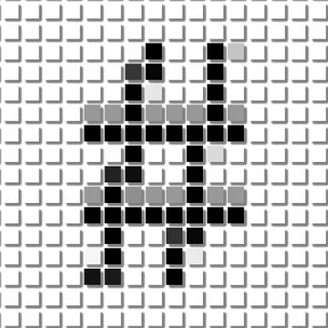 The hash. Simple geometric pattern of black squares in hash Stock Illustration