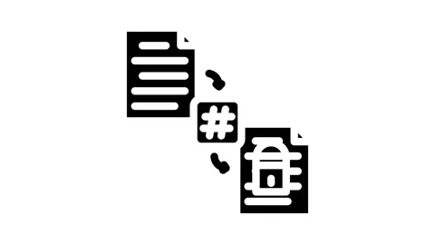 Hashing algorithm glyph icon animation Video stock 326741525