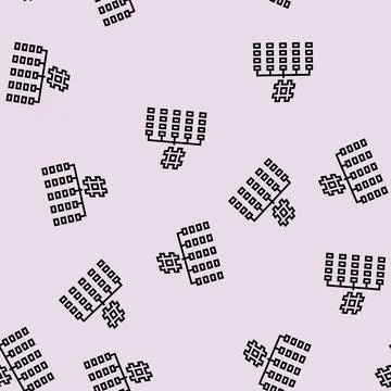 Hashing algorithm line seamless pattern Illustrazione stock