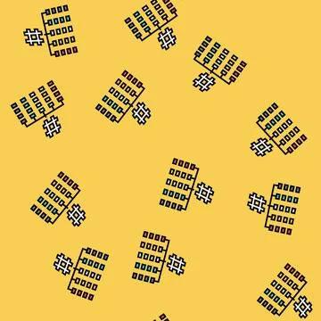 Hashing algorithm vector seamless pattern イラスト素材