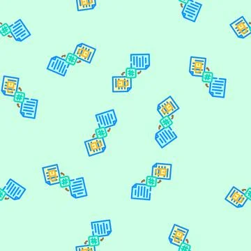 Hashing algorithm vector seamless pattern Illustrazione stock