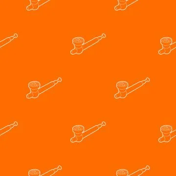 Hashish pipe pattern vector orange Stock Illustration