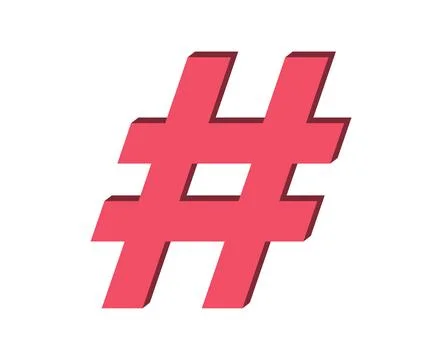 Hashtag 3d icon vector Stock-Illustration