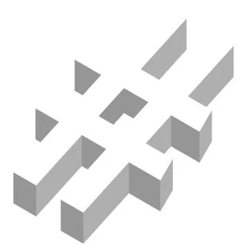 A hashtag in 3d Stock Illustration