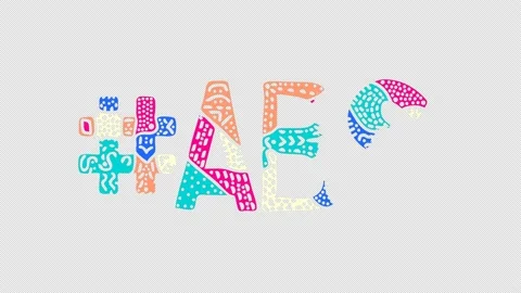 Hashtag #ABS. Animated text. Transparent Alpha channel, 4K video. Stock Footage 159467785