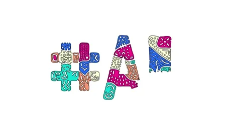Hashtag #AL. Animated text isolated on White background, 4K video. Stock Footage 162874725